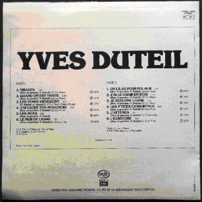 Yves DUTEIL VIRAGES	